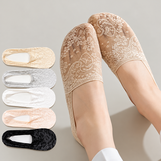 Breathable Mesh Lace No Show Socks