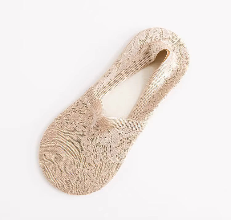 Breathable Mesh Lace No Show Socks
